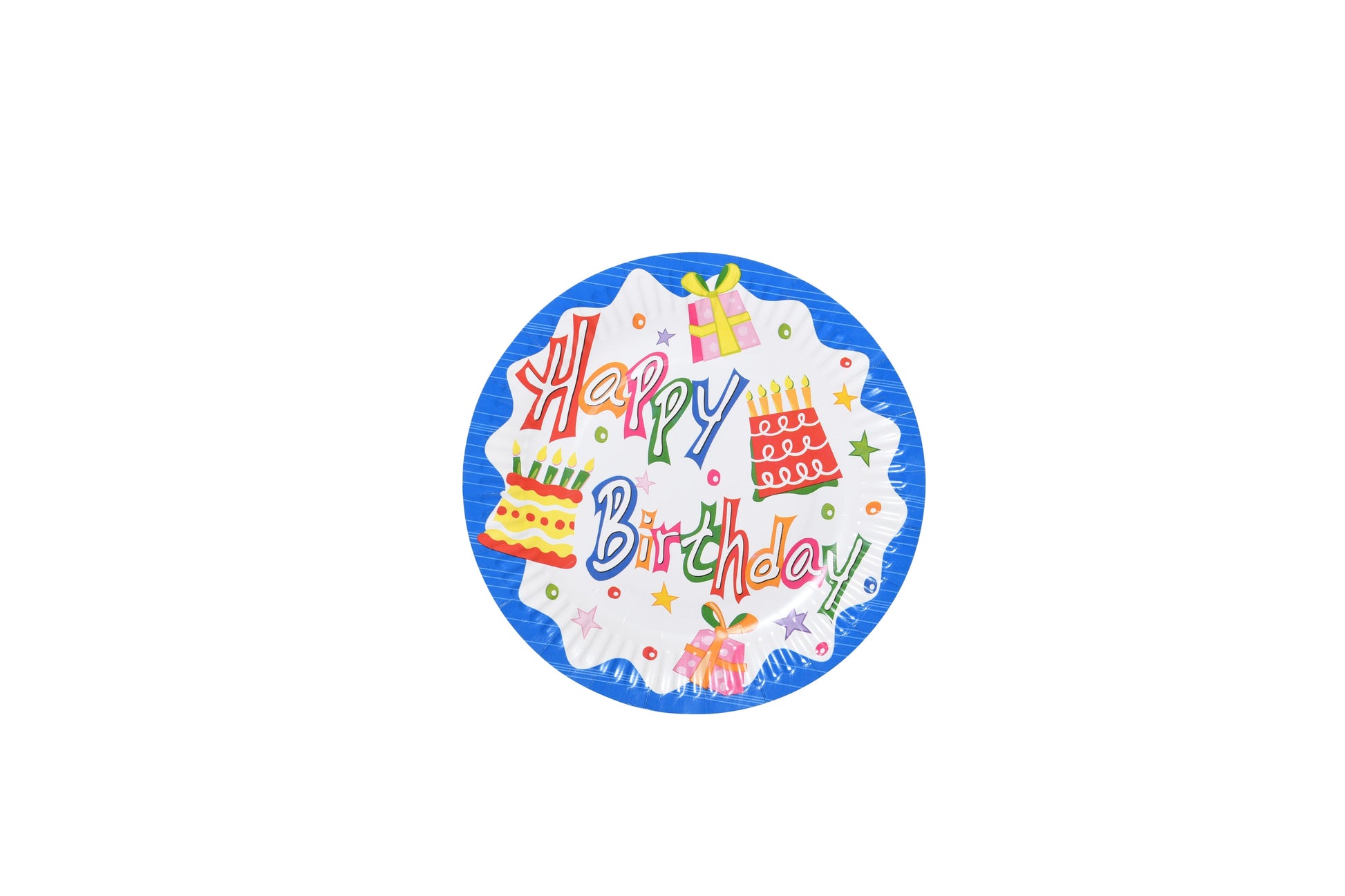 Happy Birthday Blue Cake Paper Plates - My Store