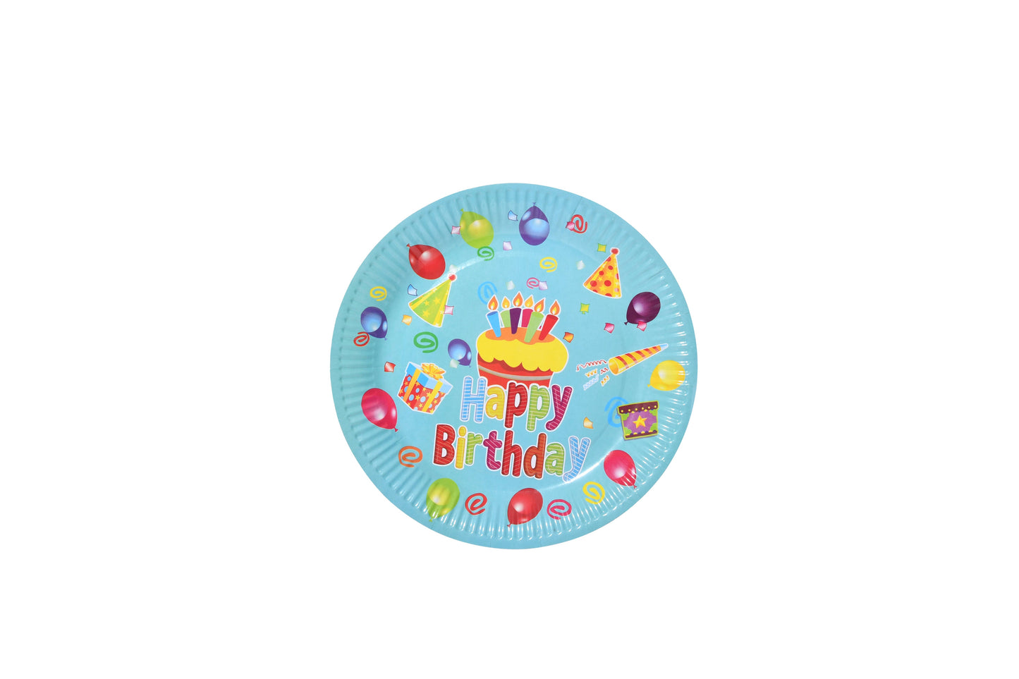 Blue Happy Birthday Paper Plate - My Store