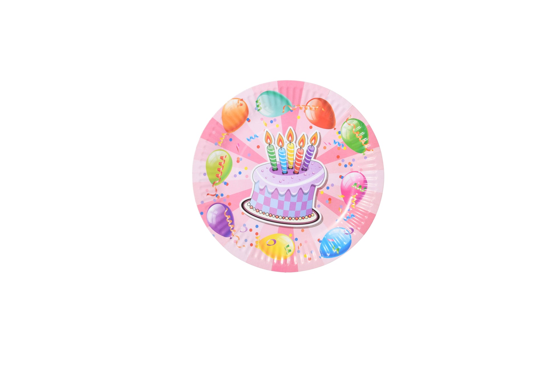 Multi Color Balloon Birthday Paper Plates - My Store