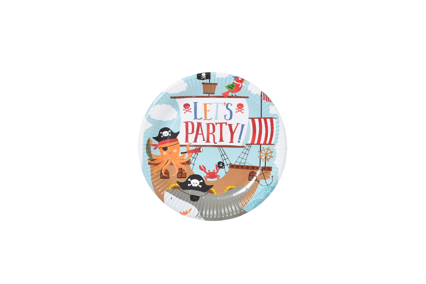 Sea Pirate Let's Party Paper Plates - My Store