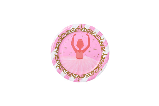 Pink Ballerina Paper Plates - My Store