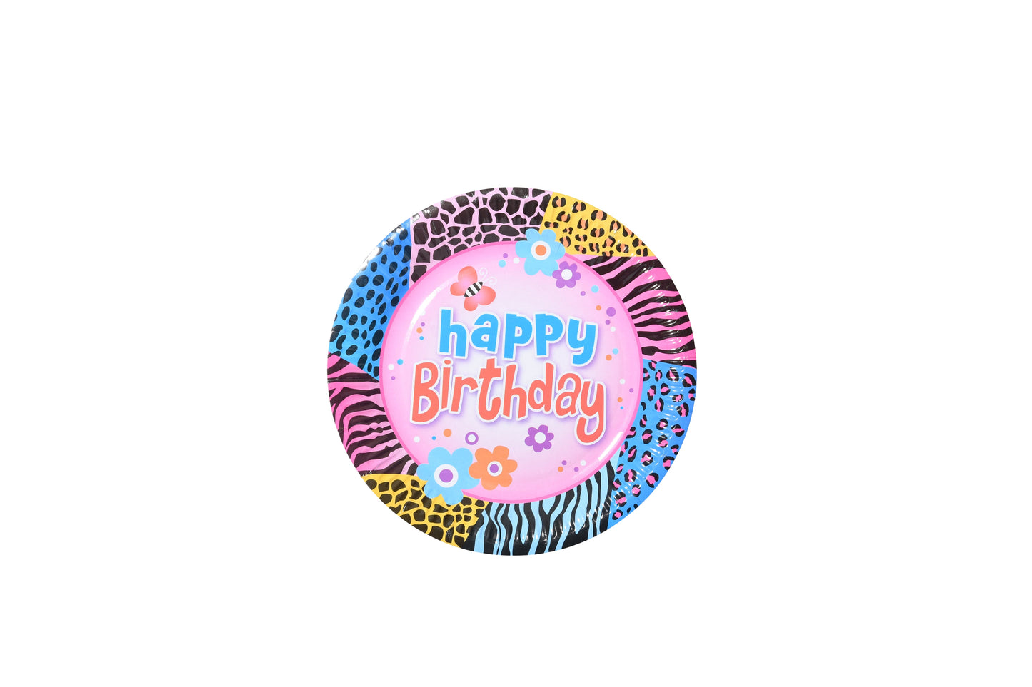 Zebra Multi Color Birthday Plates - My Store