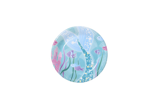 Blue Mermaid Paper Plates - My Store