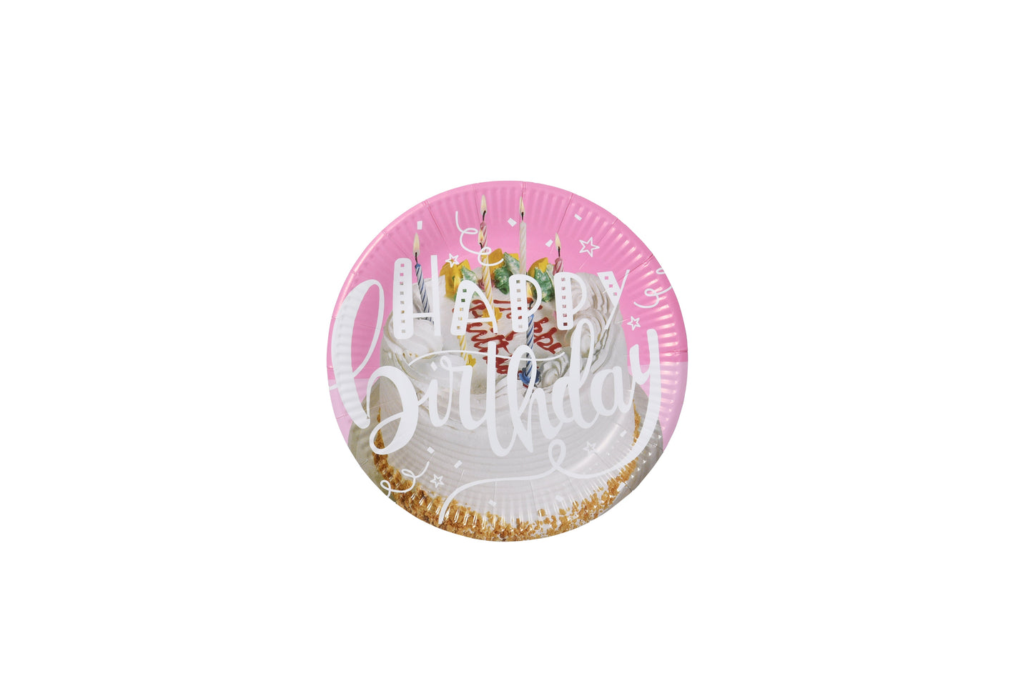 Pink Birthday Cake Paper Plates - My Store