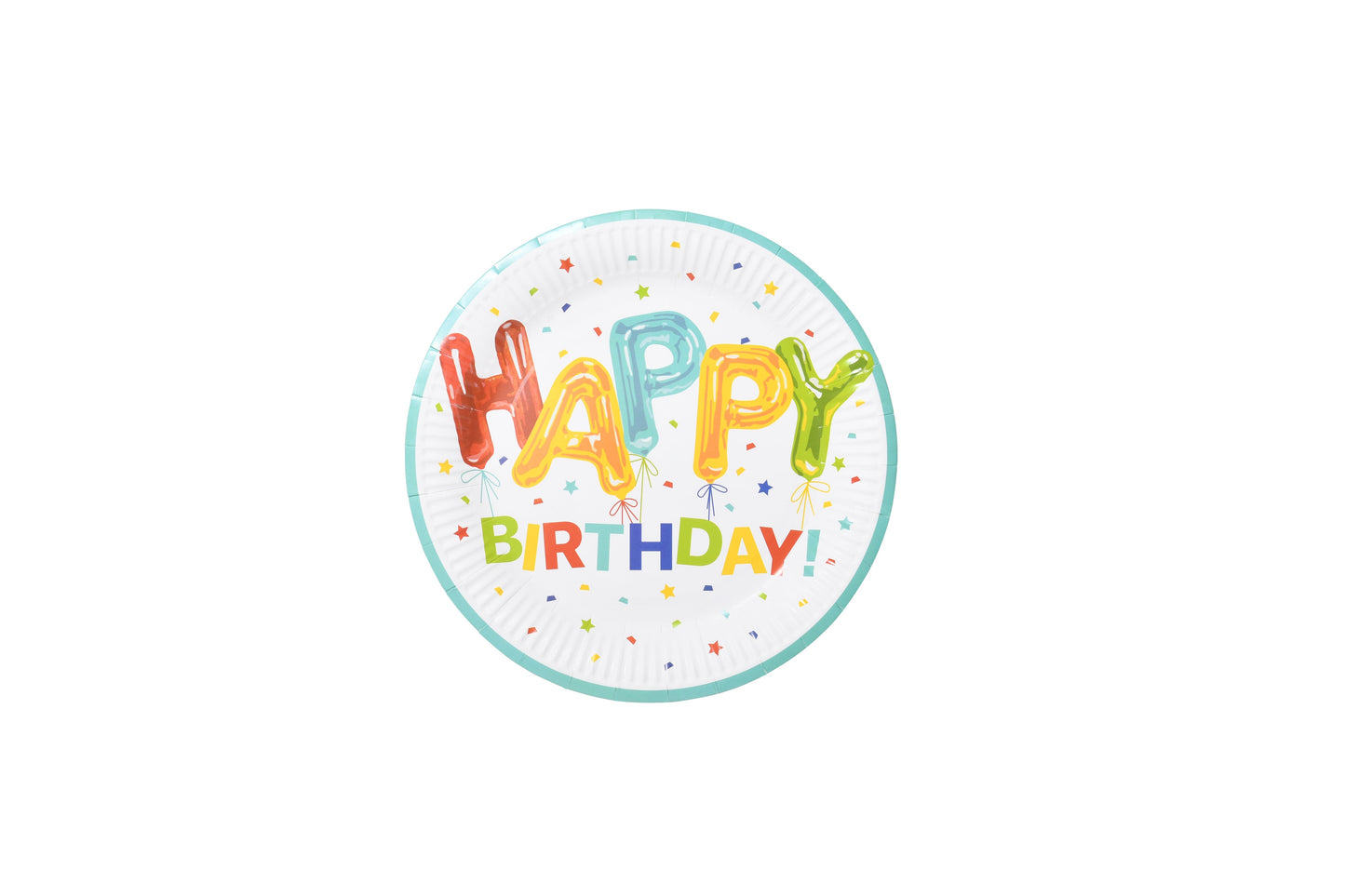 Multi Color Happy Birthday plates - My Store