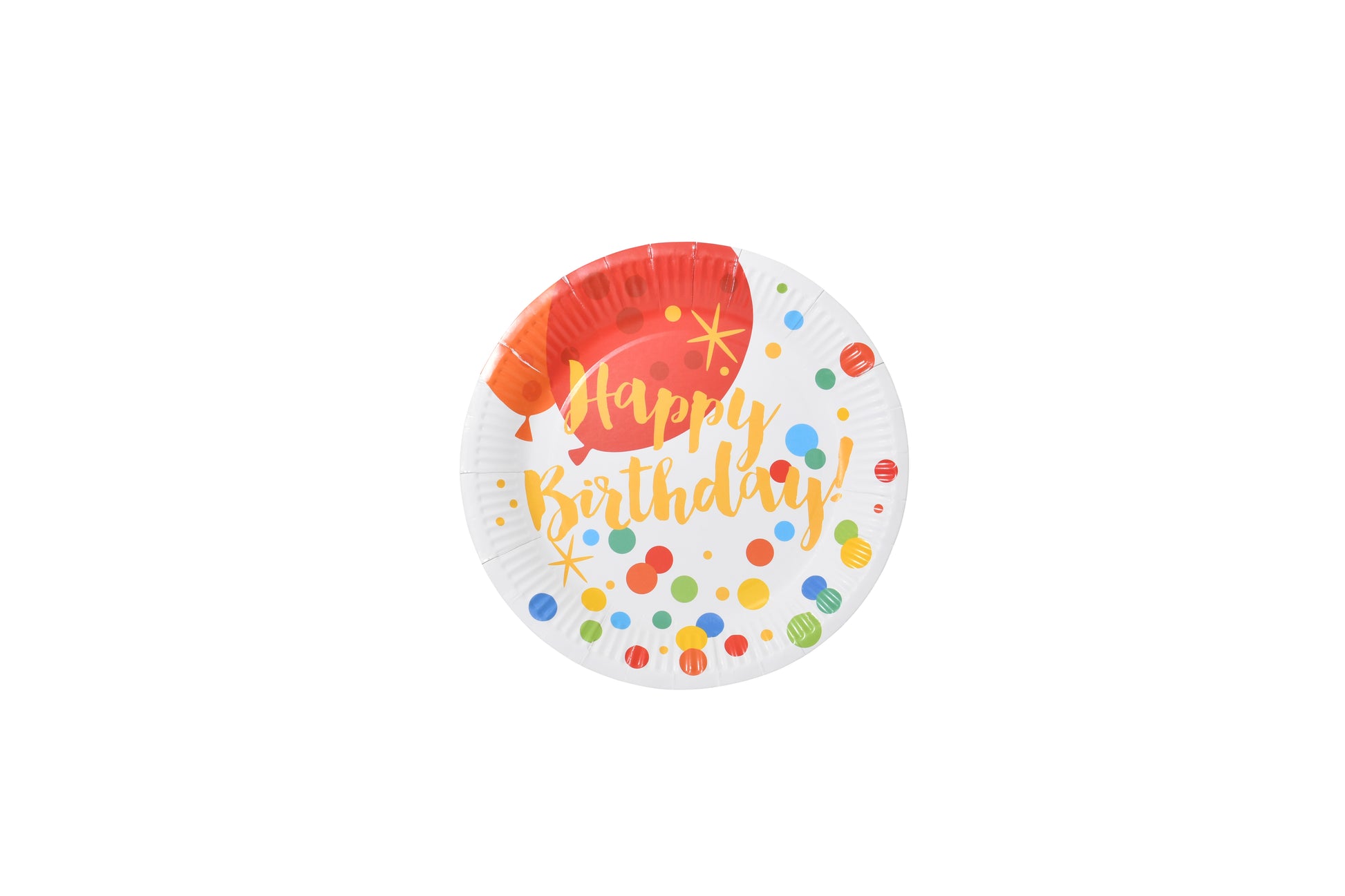 Polka Dot Balloon Happy Birthday Paper Plates - My Store