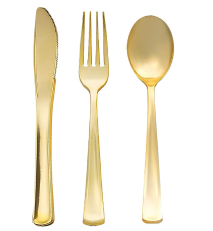 Pack of 12 Shiny Gold Cutlery