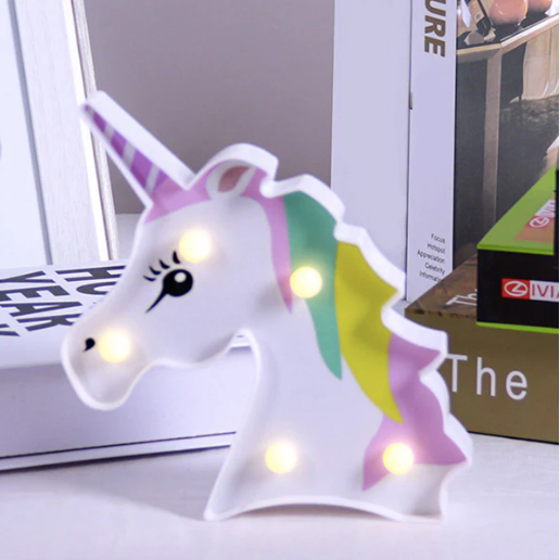 Unicorn Head Pastel Led Light Lamp