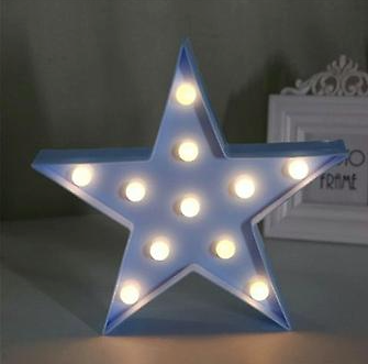 Blue Star Led Light Lamp