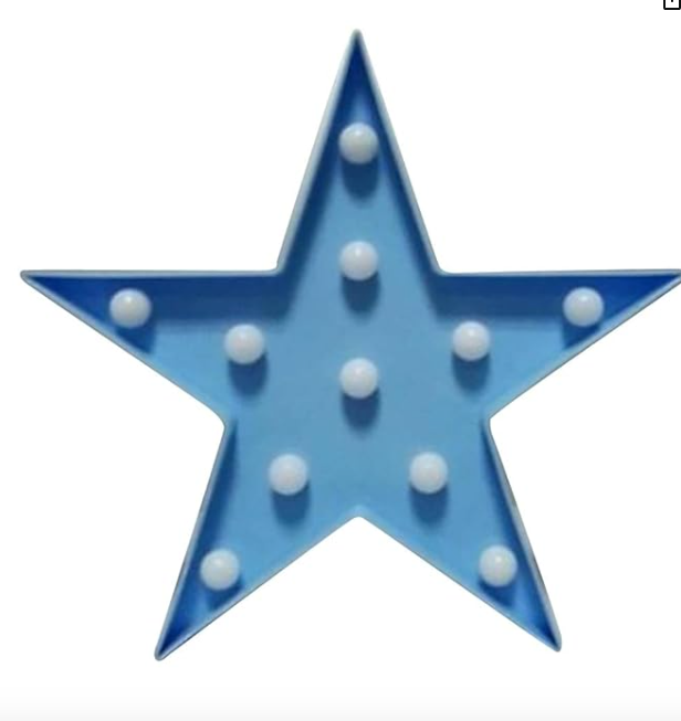 Blue Star Led Light Lamp