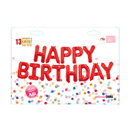 Ensemble de ballons en aluminium « Joyeux anniversaire » disponible en différentes options