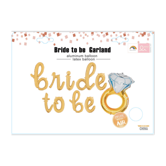 Bride to Be Ring Gold Balloon Set