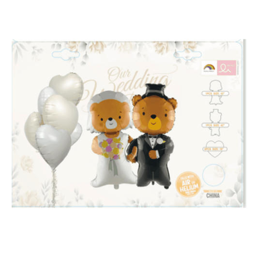 Mr and Mrs Bear Balloon 8 Piece Set