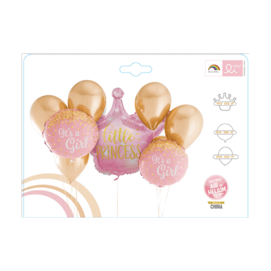 Little Princess Its a Girl 9 Piece Balloon Set