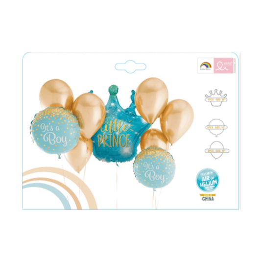 Little Prince Its a Boy 9 Piece Balloon Set