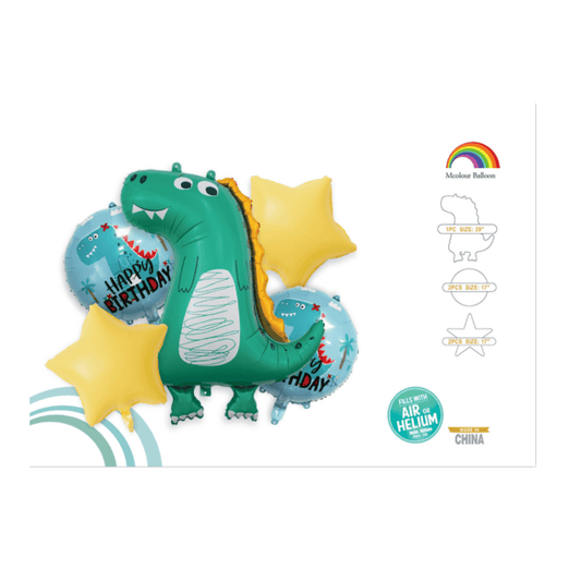 Dinosaur Birthday Balloon 5 Piece Set