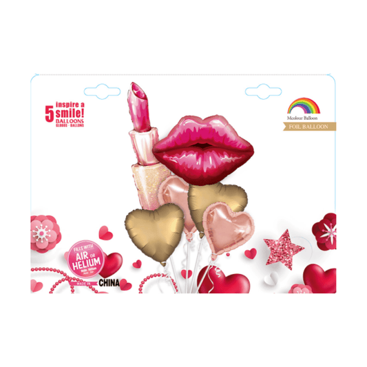 Kiss Heart Balloon 6 Piece Set