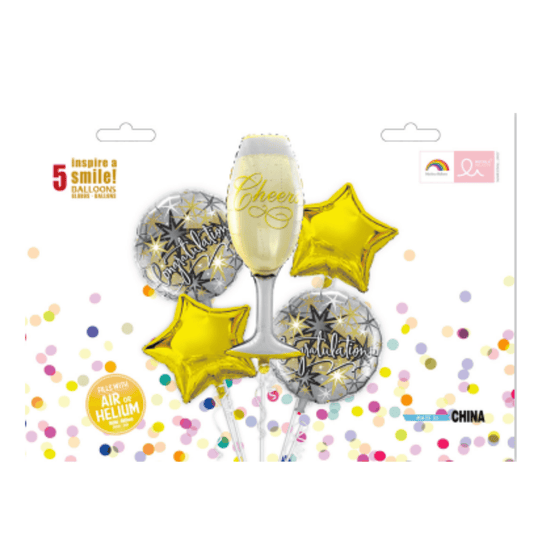 Congratulations Cheers Balloon 5 Piece Set