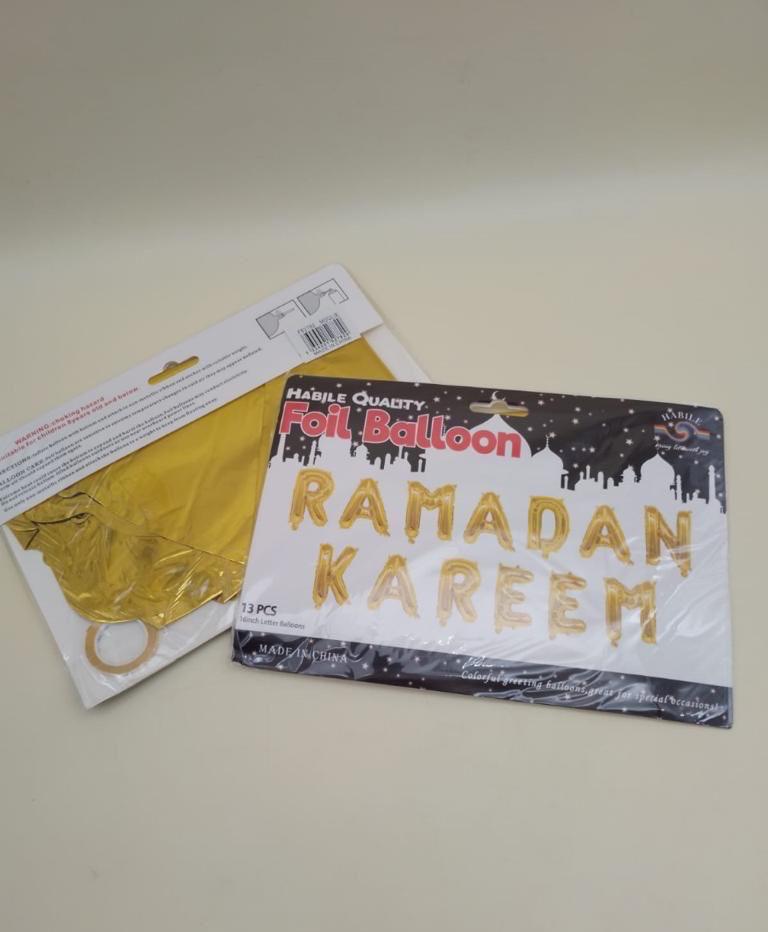 مجموعة بالونات رمضان كريم مقاس 18 بوصة