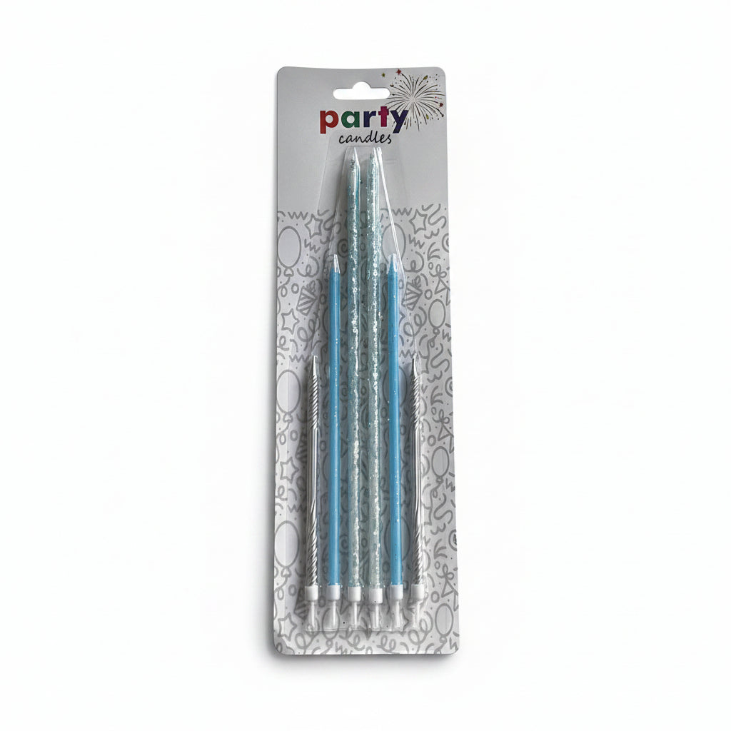 Spiral Party Candles, 6 Pieces
