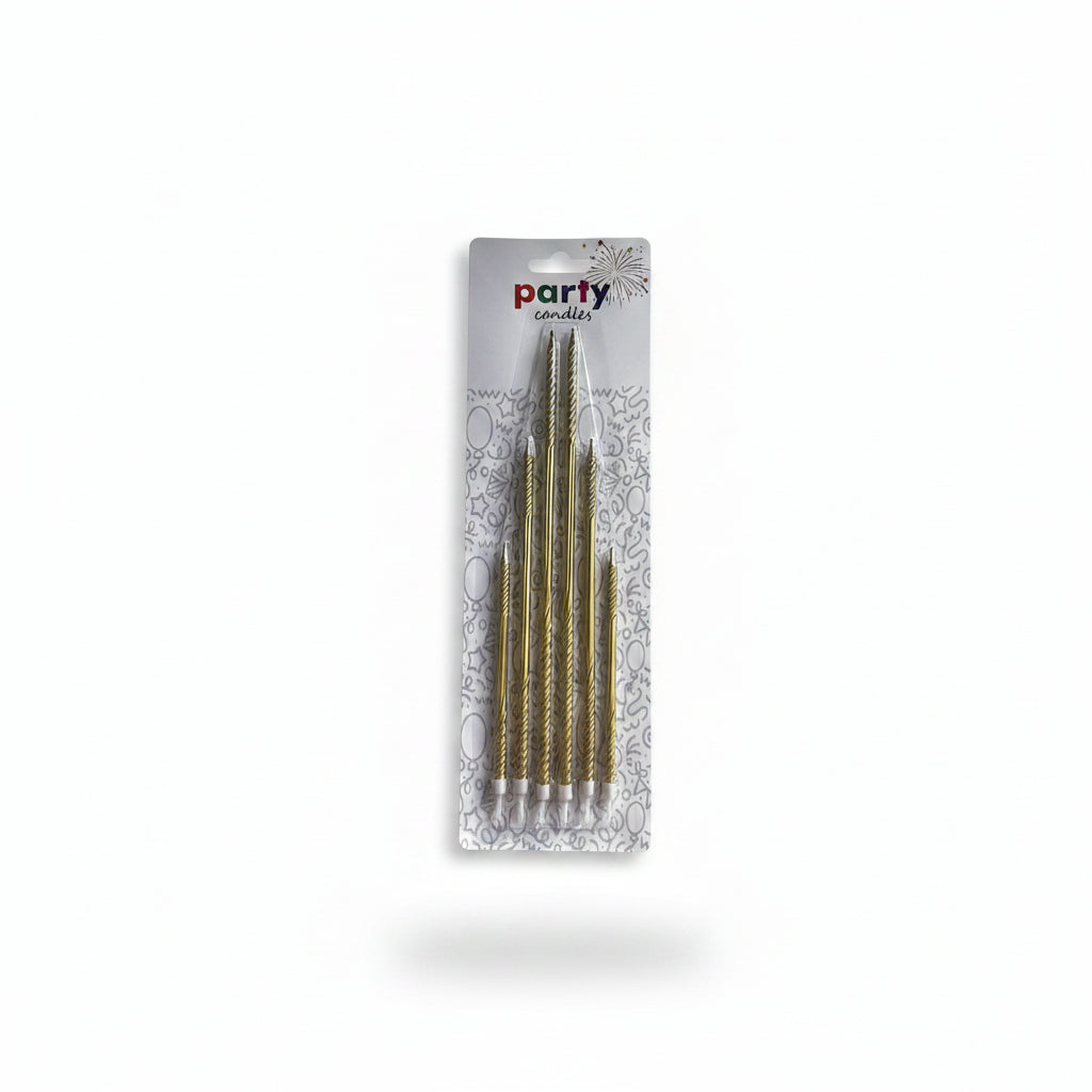 Spiral Party Candles, 6 Pieces