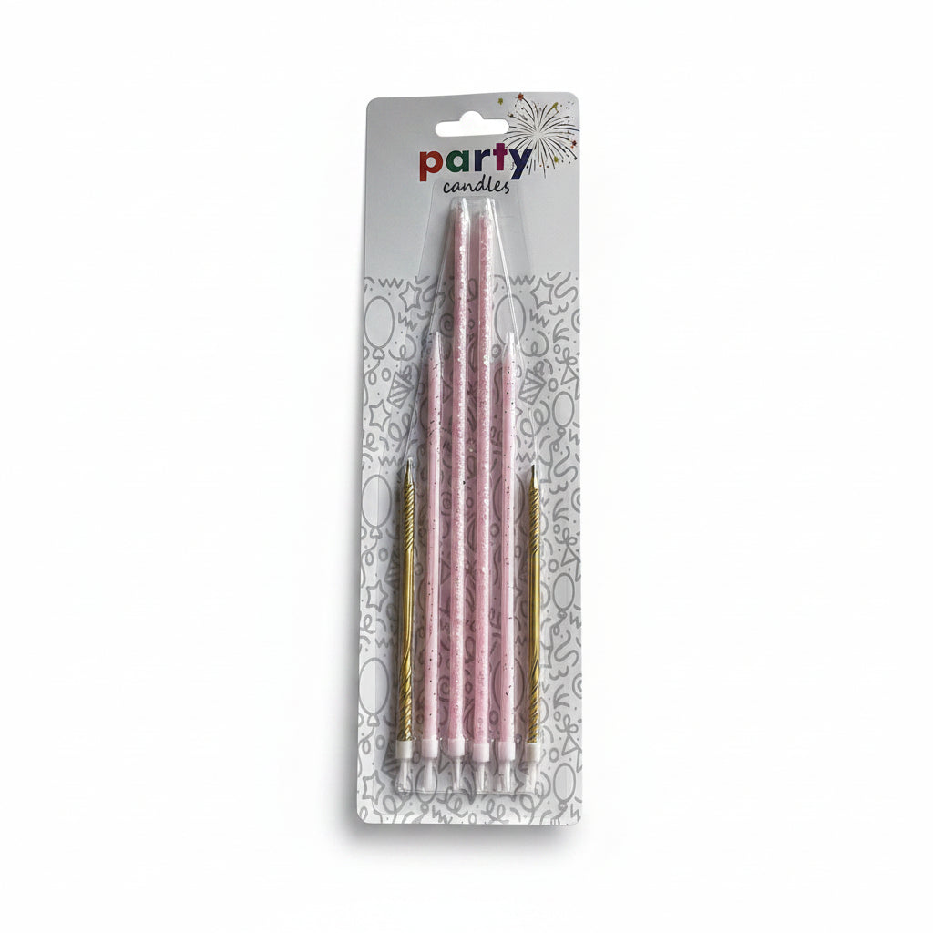 Spiral Party Candles, 6 Pieces