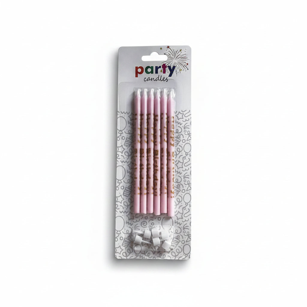 Happy Birthday Candles, 6 Pieces