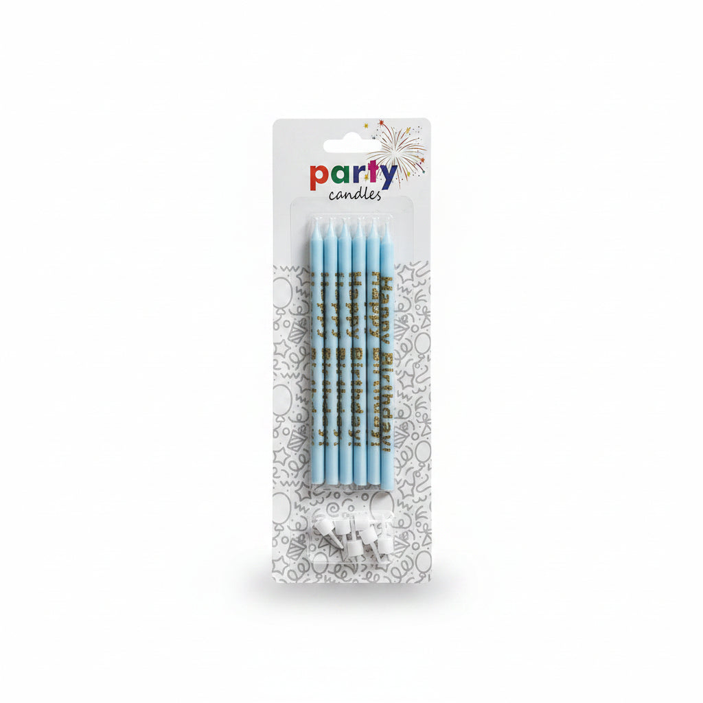 Happy Birthday Candles, 6 Pieces