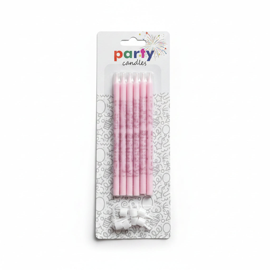 Happy Birthday Candles, 6 Pieces