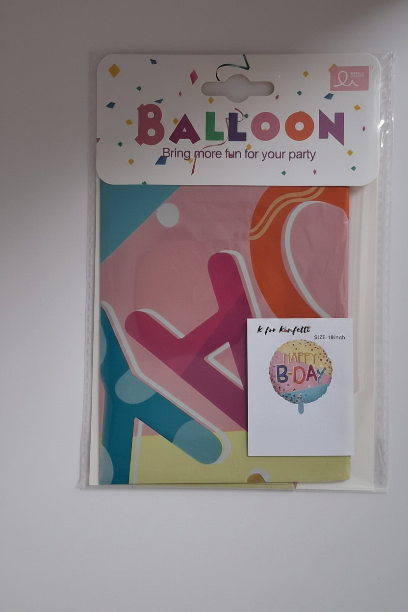 Happy B-DAY 18" Foil Balloon