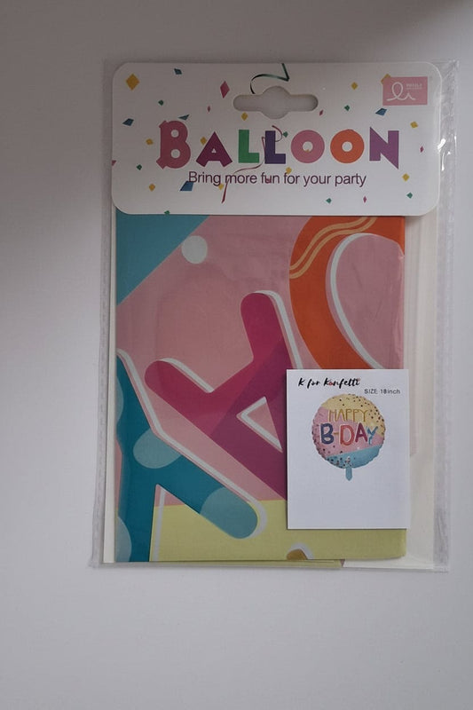 Happy B-DAY 18" Foil Balloon