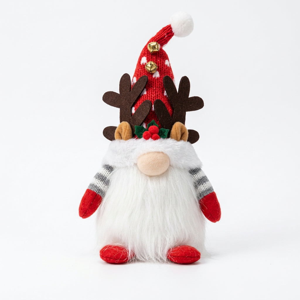 Musical Reindeer Antler Christmas Gnome 25cm