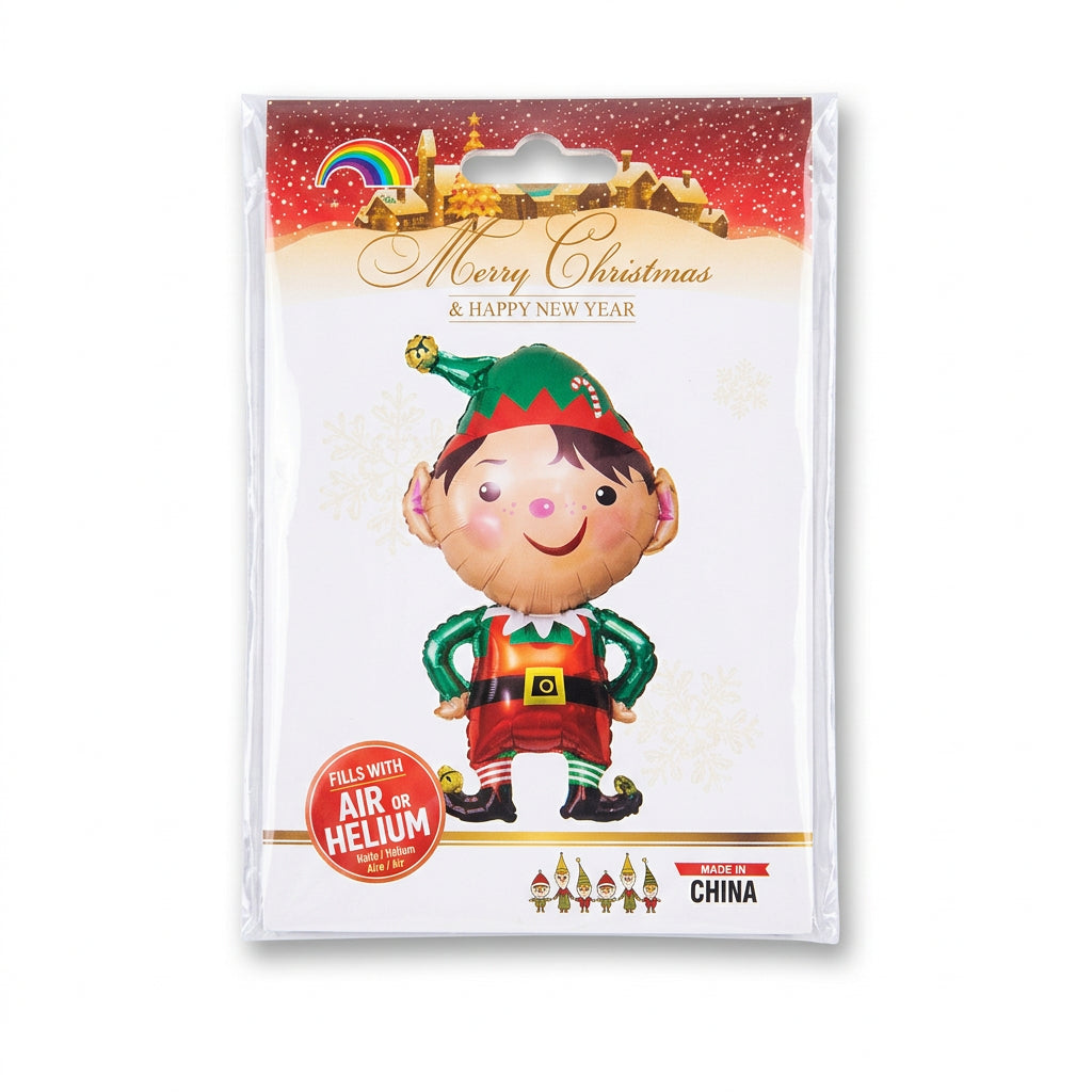 Christmas elf foil balloon