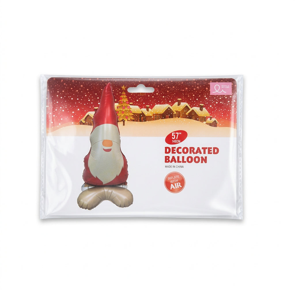 Christmas gnome foil balloon 57 inch