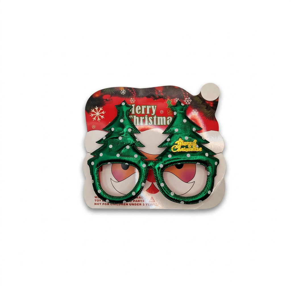 Green Christmas tree shaped party glasses