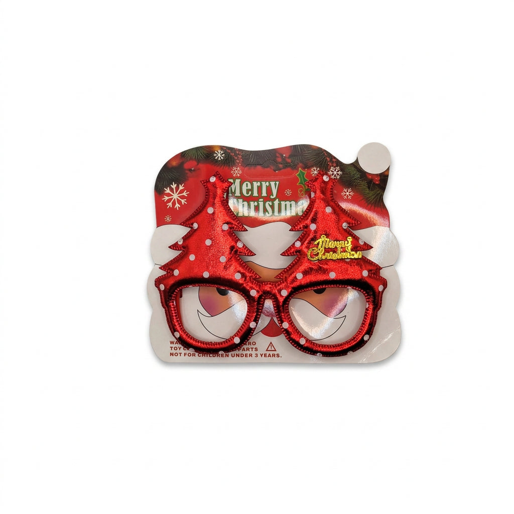 Red Christmas tree shaped party glasses